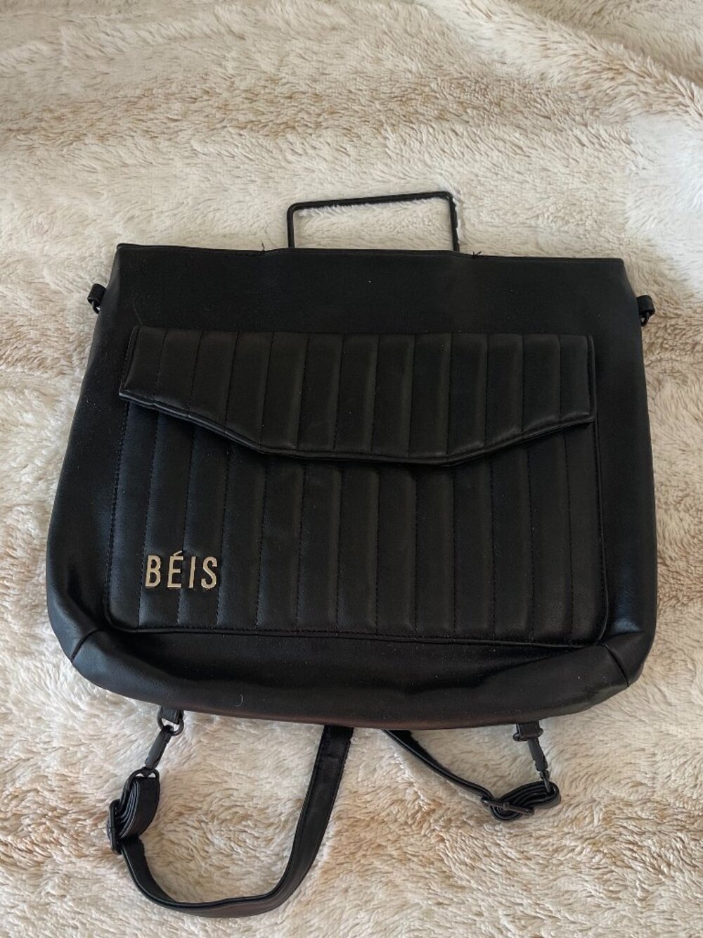 BÉIS Messenger Backpack Black